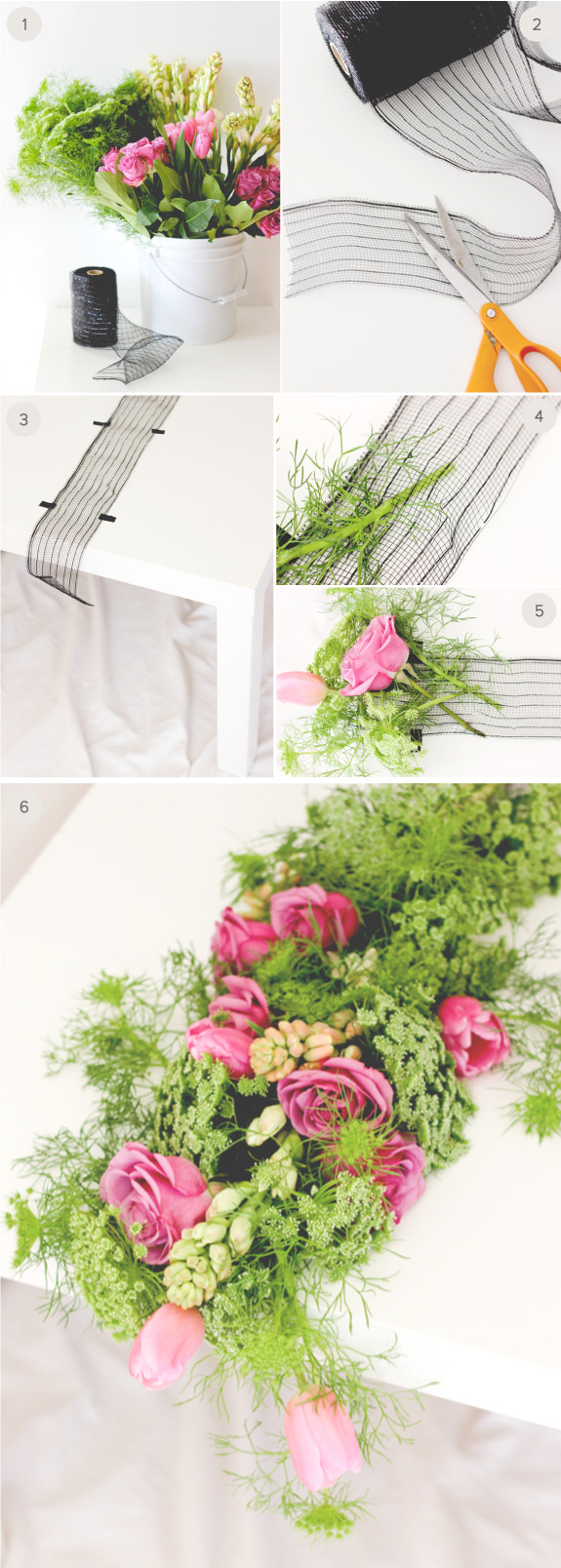 DIY Table Runner Wedding
 DIY Wedding Fresh Floral Table Runner