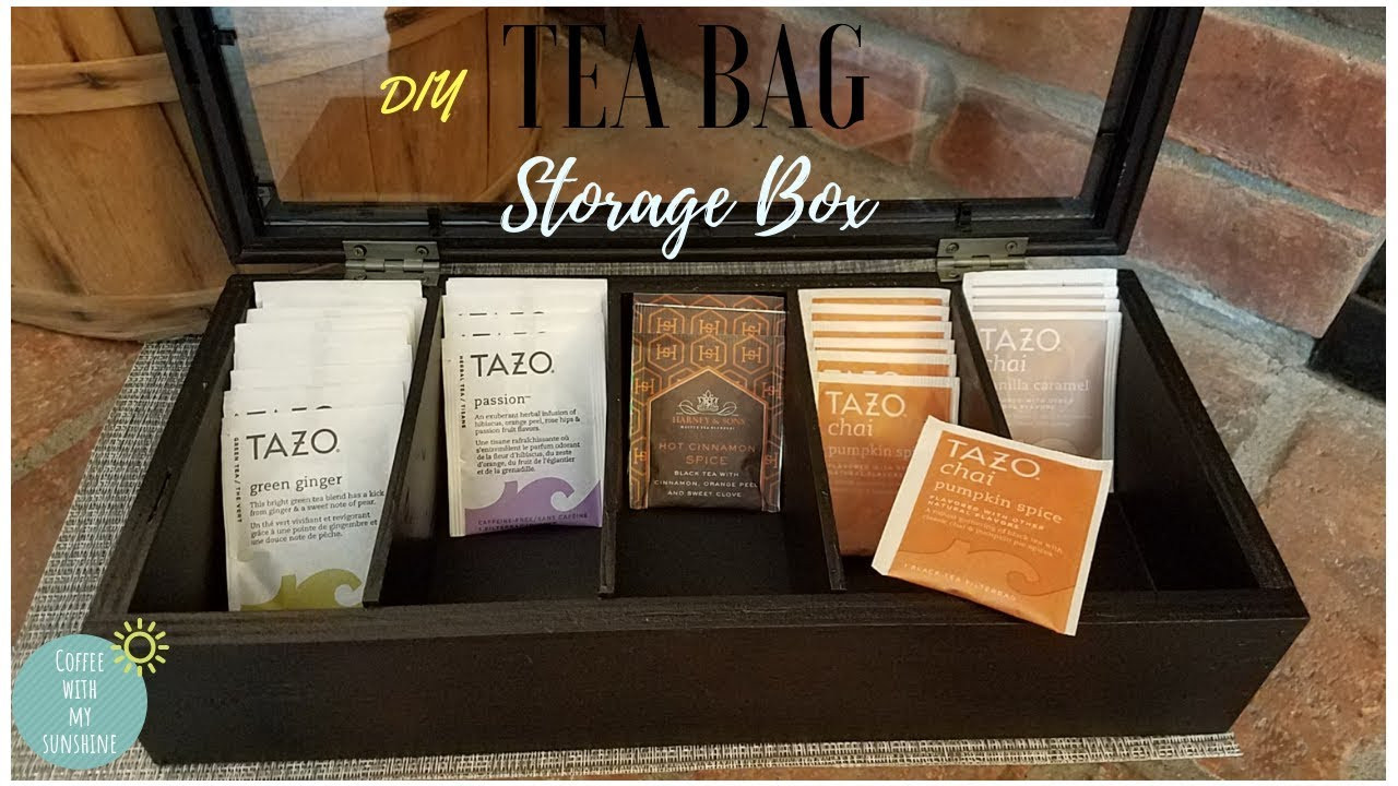 DIY Tea Organizer
 TEA BAG STORAGE BOX Diy WOOD TEA BOX