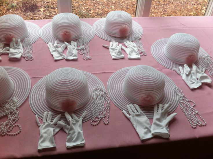 DIY Tea Party Hats For Adults
 Tea Party hats gloves and Pearls