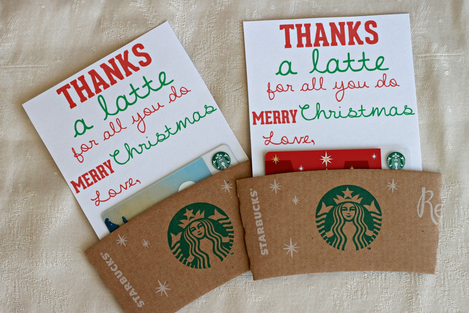DIY Teacher Christmas Gifts
 Man Starkey thanks a latte