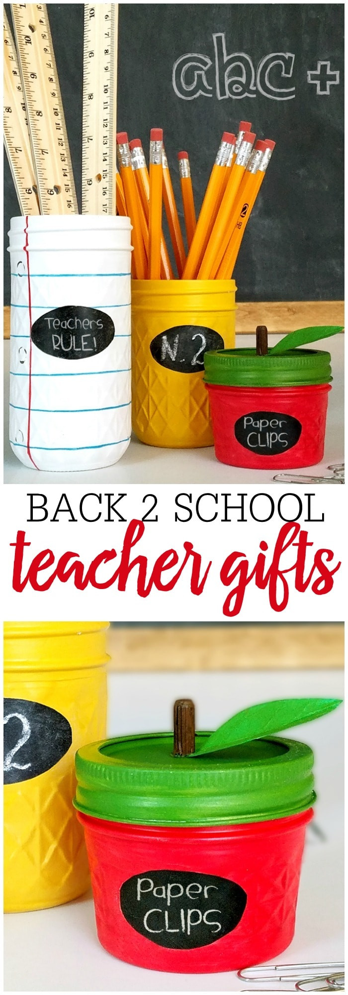 DIY Teachers Gifts
 Back to School Teacher Jar Gifts Lil Luna