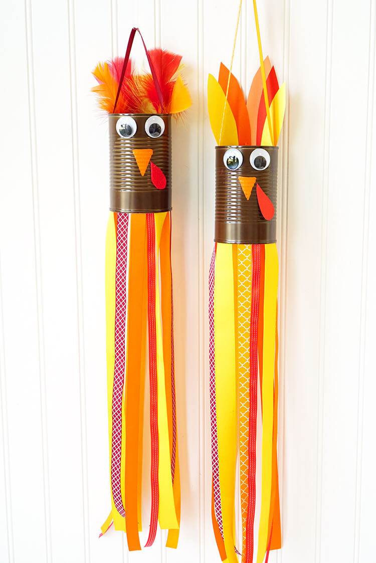 DIY Thanksgiving Crafts For Toddlers
 Thanksgiving Kids Craft Turkey Windsocks Happiness is