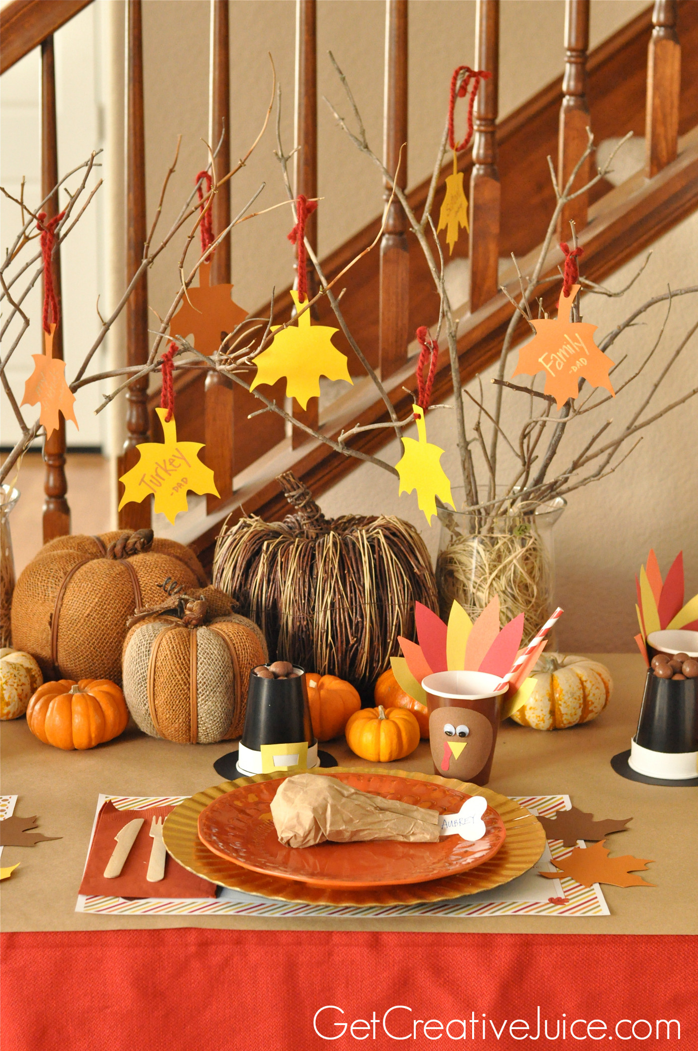 DIY Thanksgiving Decorations Ideas
 Easy DIY Kids Thanksgiving Table Ideas Creative Juice