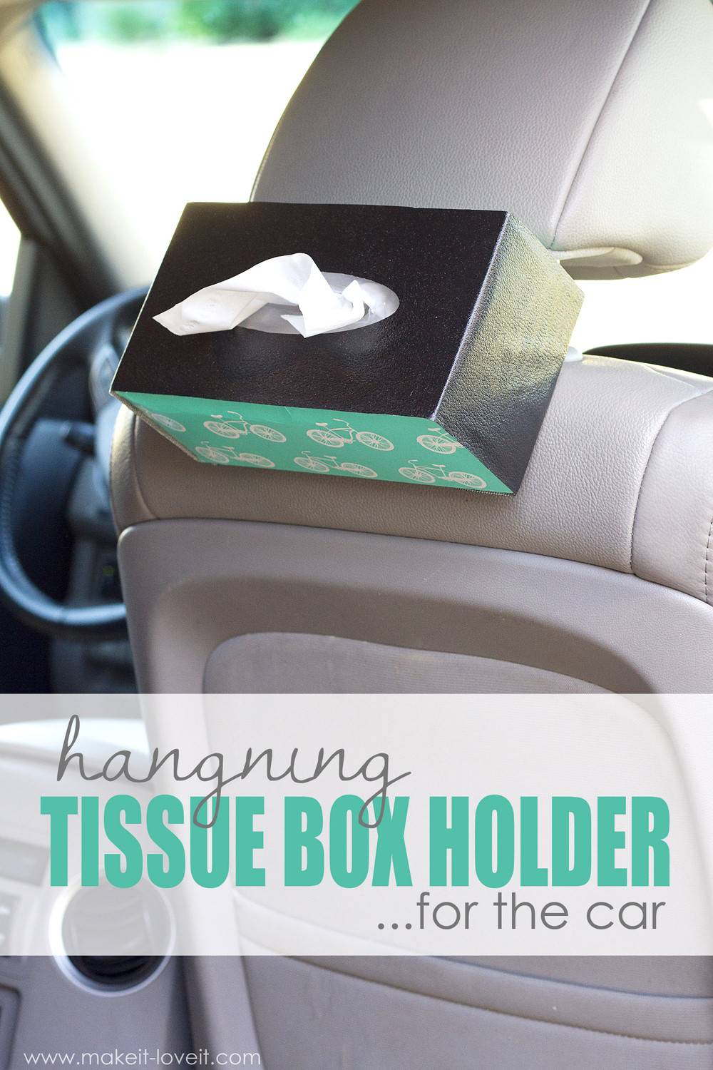 DIY Tissue Box Holder
 10 Minute DIY Hanging Tissue Box Holder r the CAR
