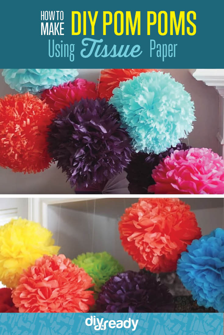 DIY Tissue Paper Decorations
 How to Make Tissue Paper Pom Poms DIY Projects Craft Ideas