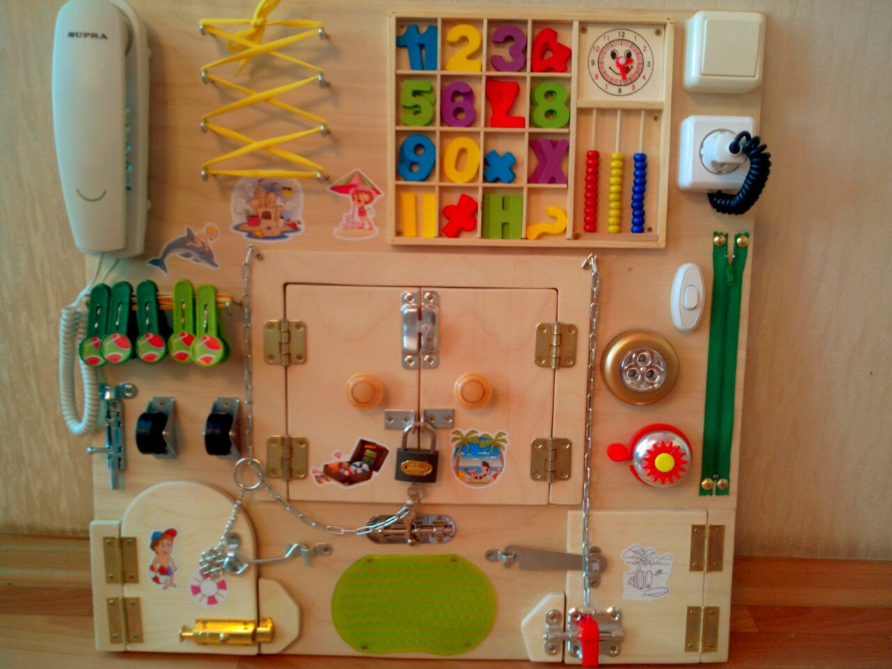 DIY Toddler Activity Board
 Busy Board Sensory board toddler busy board autism child