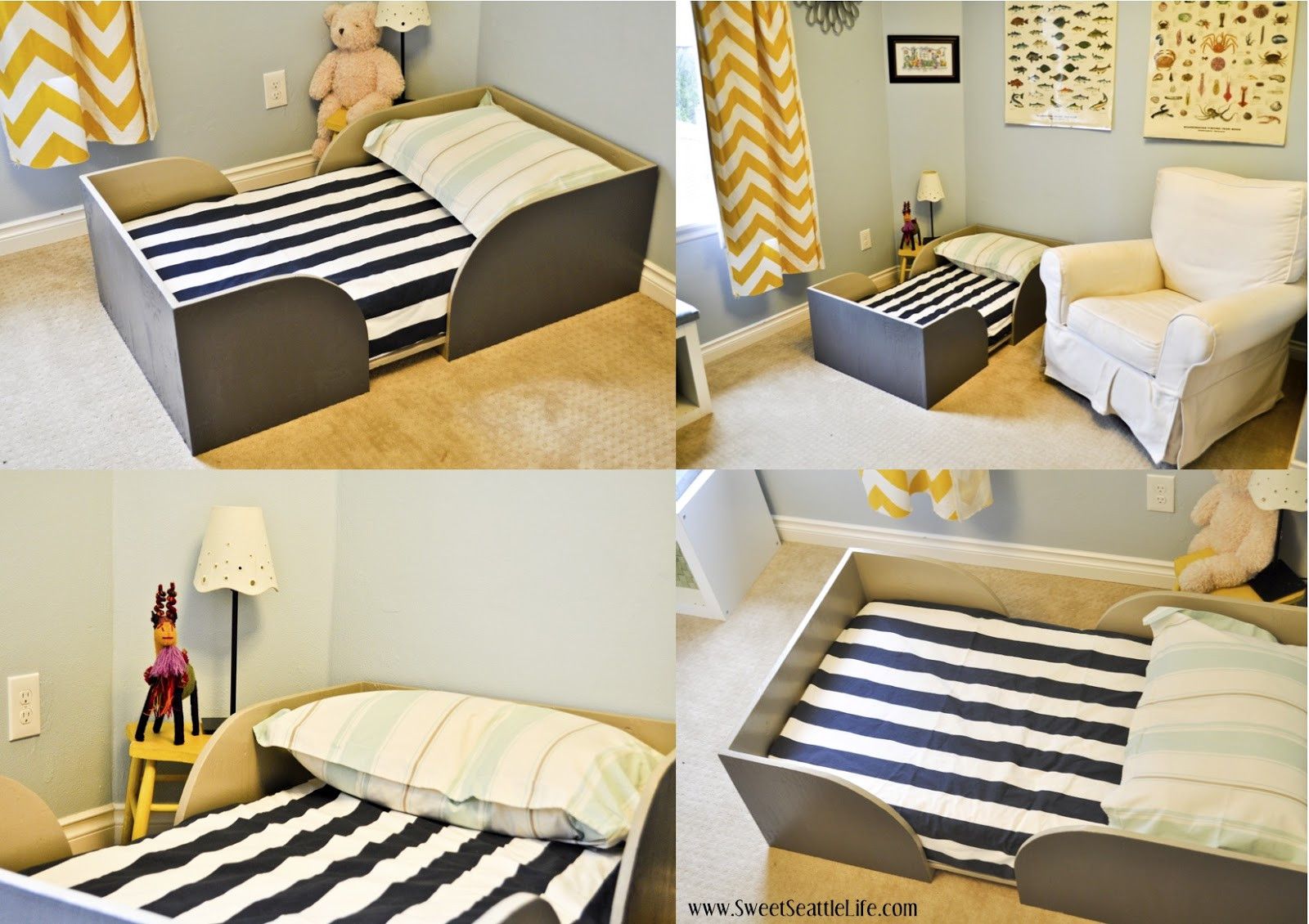 DIY Toddler Bed
 Chris and Sonja The Sweet Seattle Life DIY Toddler Bed