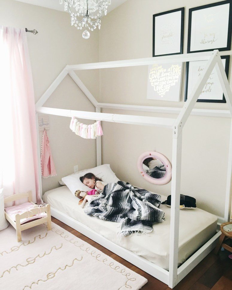 DIY Toddler Bed
 DIY House Frame Floor Bed Plan Oh Happy Play