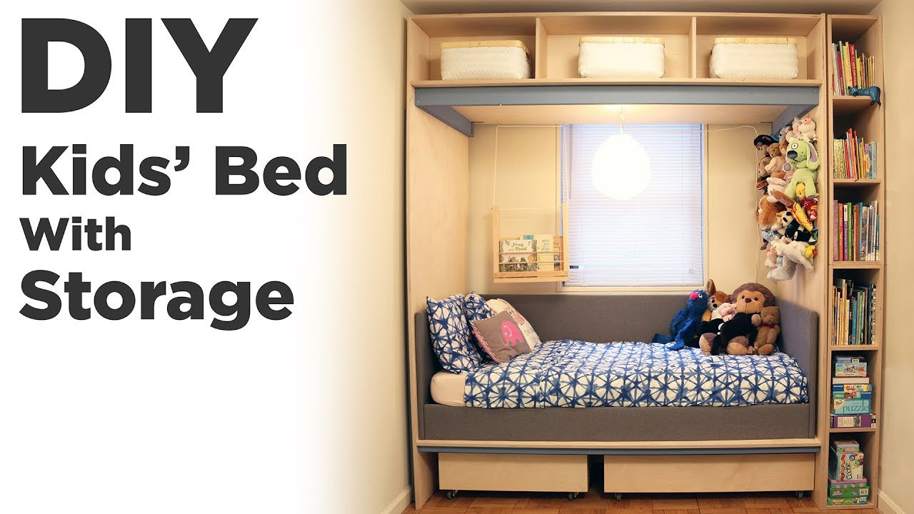 DIY Toddler Bed With Storage
 DIY Kids Bed with Storage