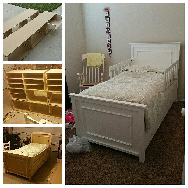 DIY Toddler Bed With Storage
 Ana White