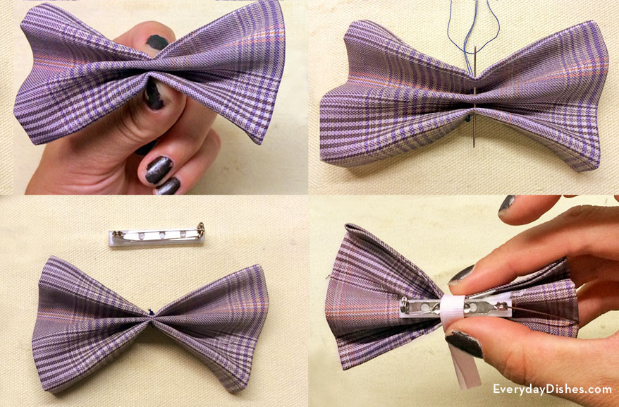 DIY Toddler Bow Tie
 Clip on bow tie craft Everyday Dishes & DIY