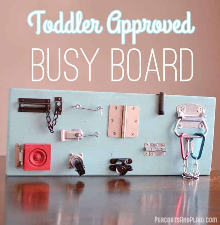 DIY Toddler Busy Board
 DIY Toddler Busy Latch Board