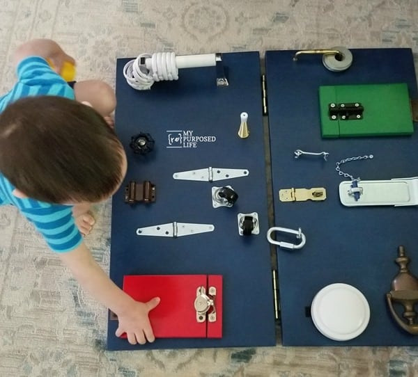 DIY Toddler Busy Board
 DIY Toddler Busy Board My Repurposed Life Rescue Re