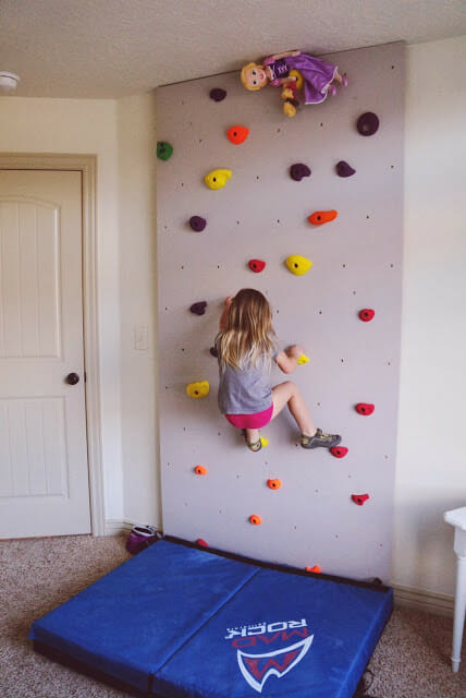 DIY Toddler Climbing Wall
 Playroom Ideas to Keep your Home from Looking like a Toy