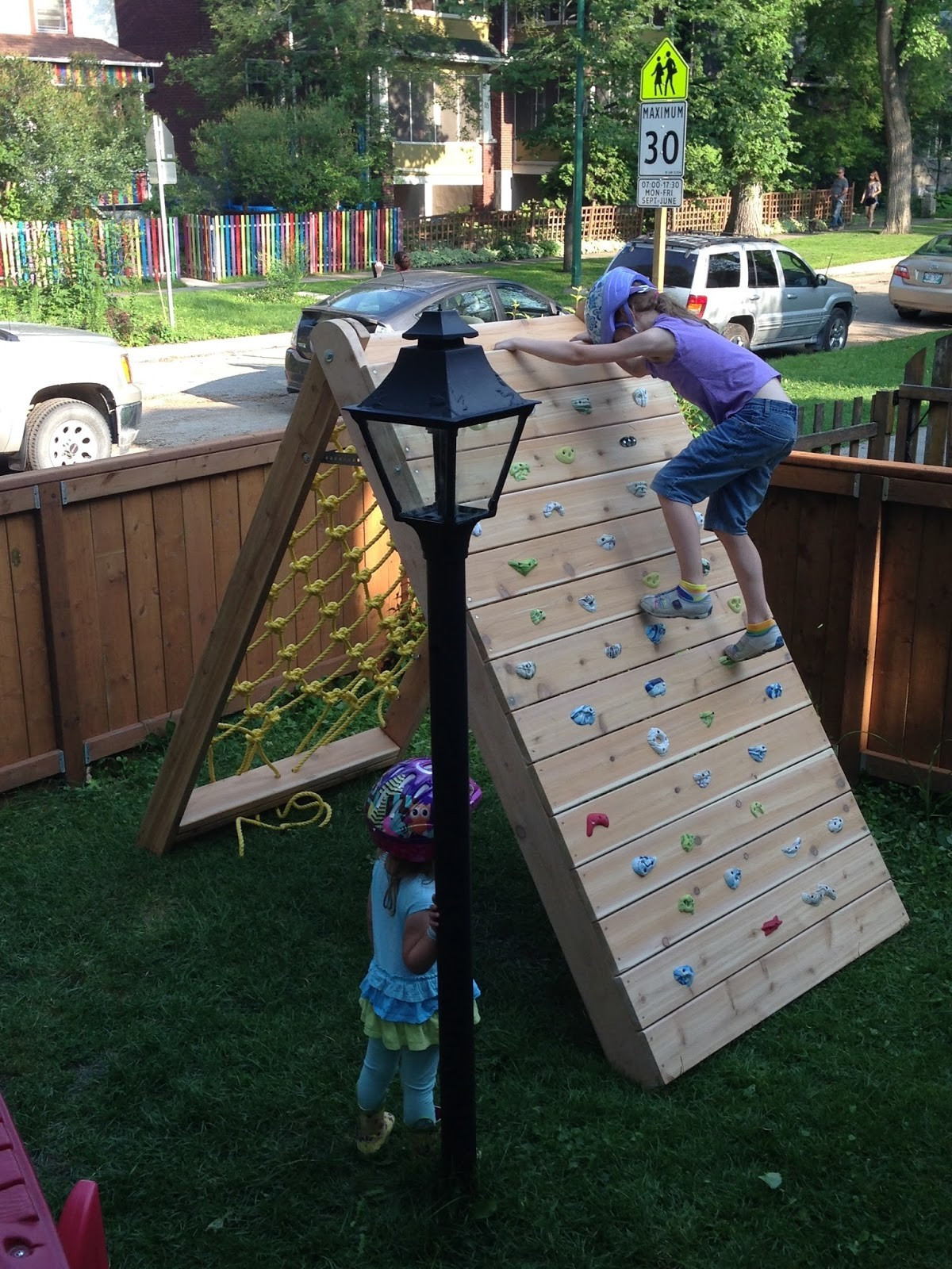 DIY Toddler Climbing Wall
 Backyard Climbing Wall for the Kids Knock fDecor