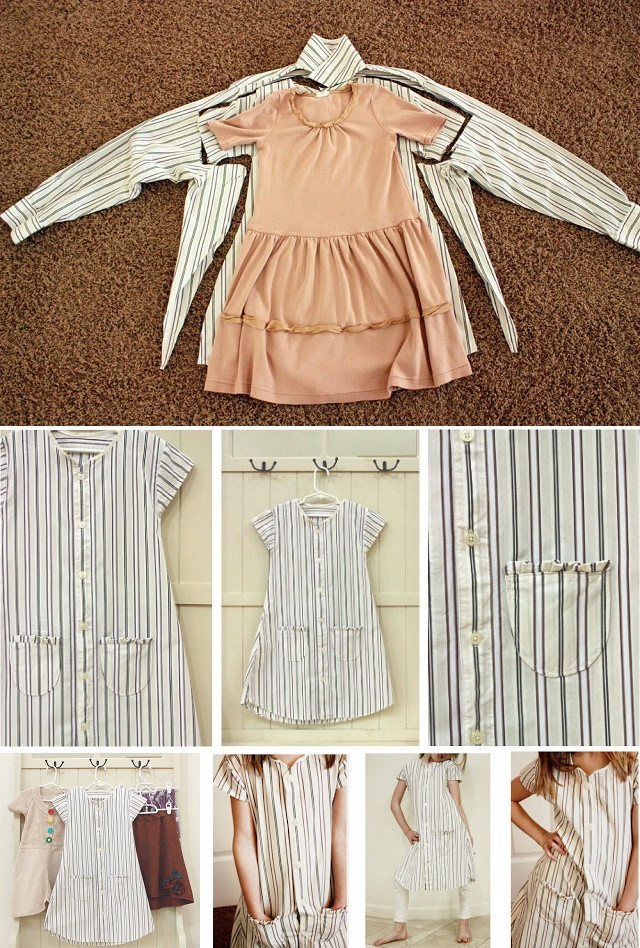 DIY Toddler Clothes
 Baby Girl Dress Upcycled from Men s Shirt DIY AllDayChic