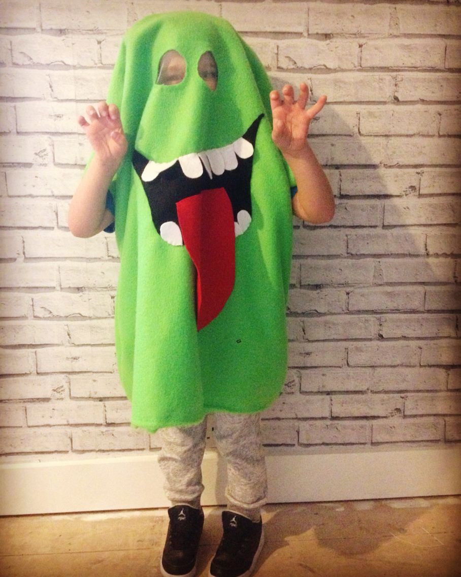 DIY Toddler Ghostbuster Costume
 Ghostbusters Slimer kids fancy dress costume for Halloween