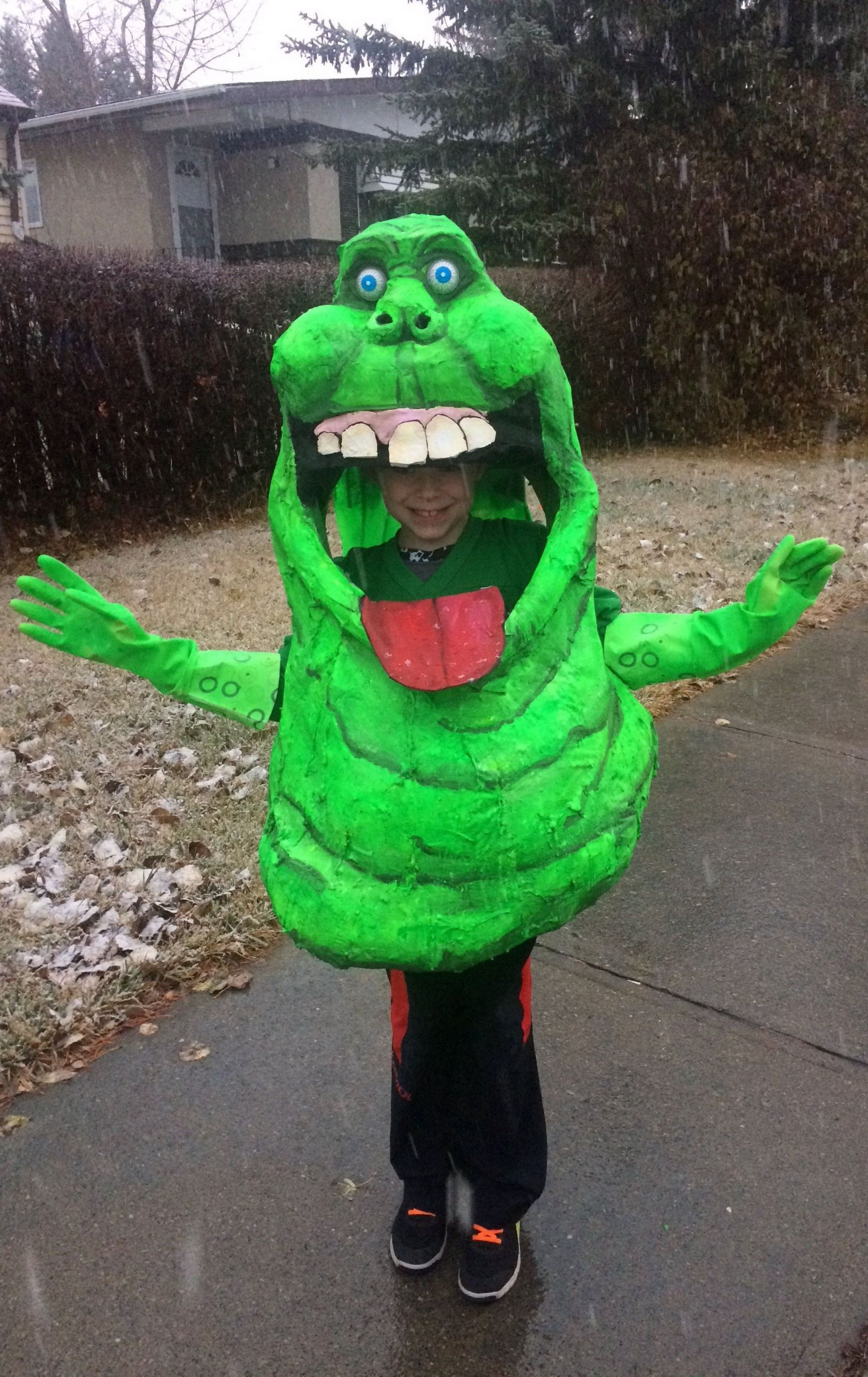 DIY Toddler Ghostbuster Costume
 Slimer Ghostbusters Costume