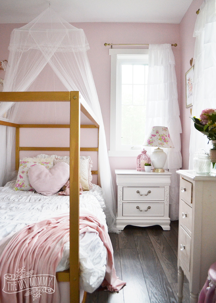 DIY Toddler Girl Room Decor
 A Pink White & Gold Shabby Chic Glam Girls Bedroom