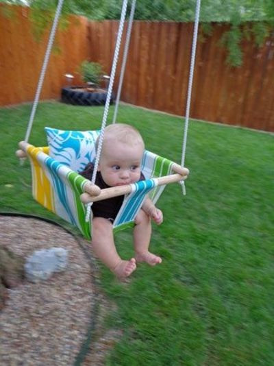 DIY Toddler Swing
 e Sassy Housewife DIY baby swing babies & things