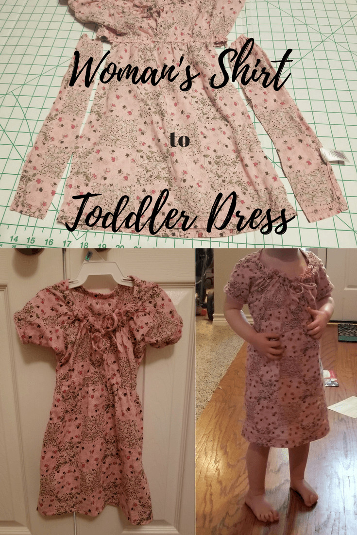 DIY Toddler T Shirt Dress
 DIY Toddler Dress Upcycle Old Woman s T Shirt Sewing