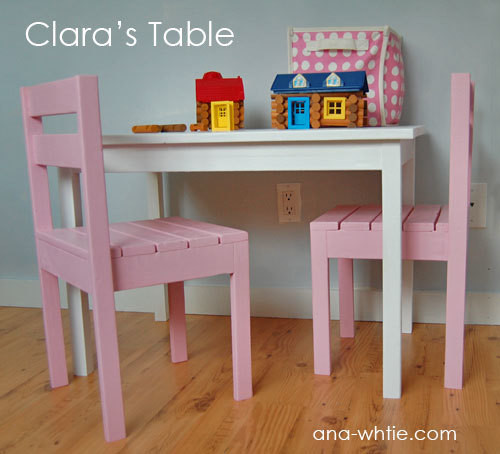 DIY Toddler Table And Chairs
 Ana White
