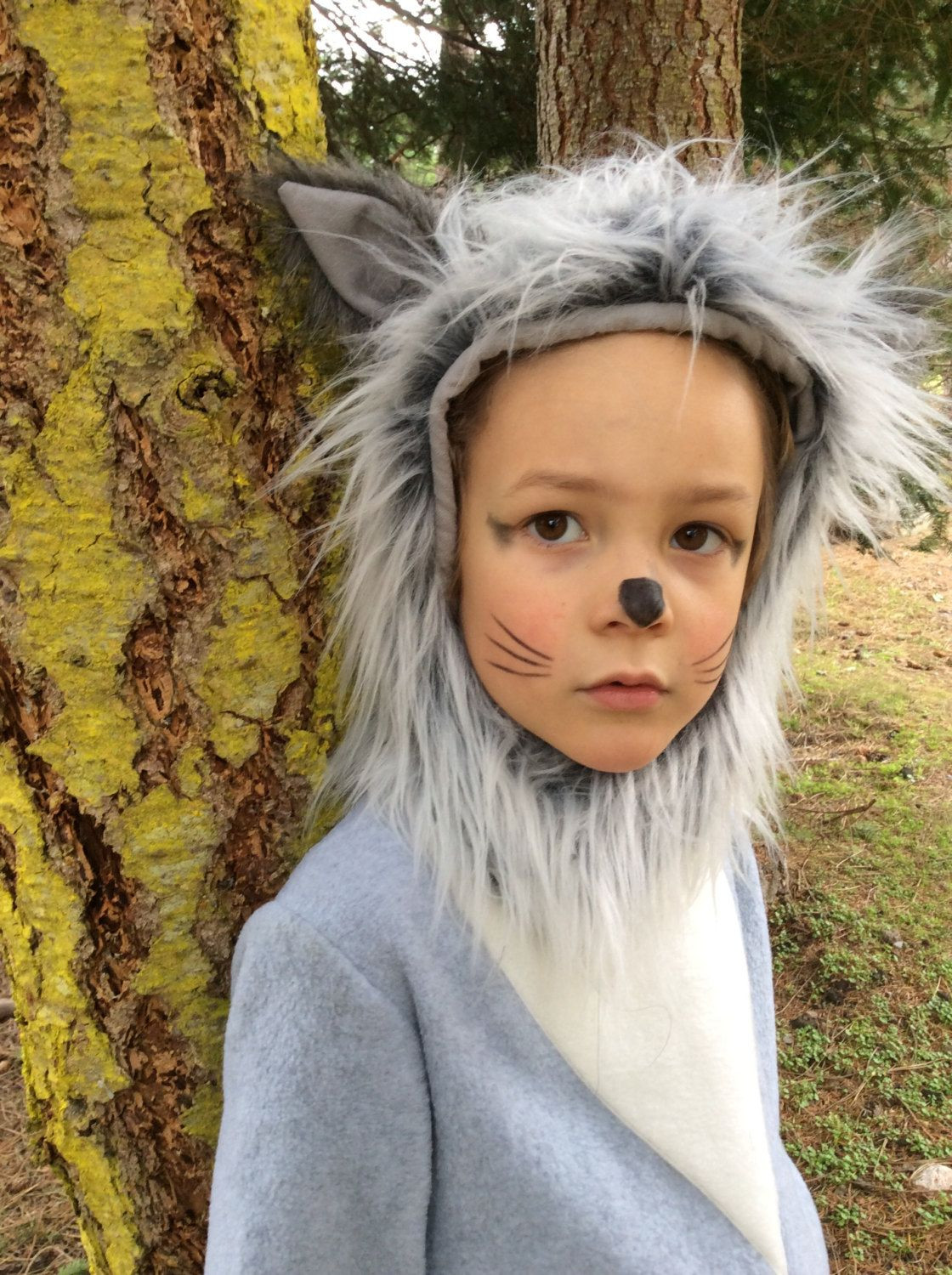 DIY Toddler Wolf Costume
 Grey Wolf Halloween Kids Costume for Boys or Girls
