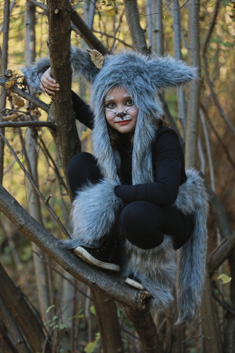 DIY Toddler Wolf Costume
 DIY Halloween kids costumes little red riding hood and
