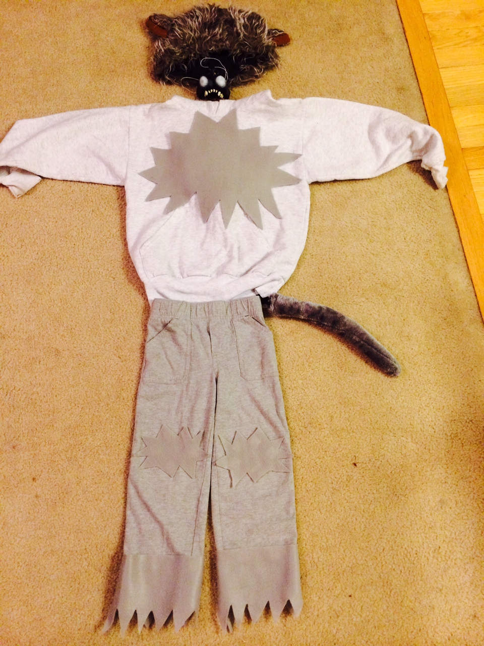 DIY Toddler Wolf Costume
 DIY NO Sew Wolf Halloween Costume Motherhood Support