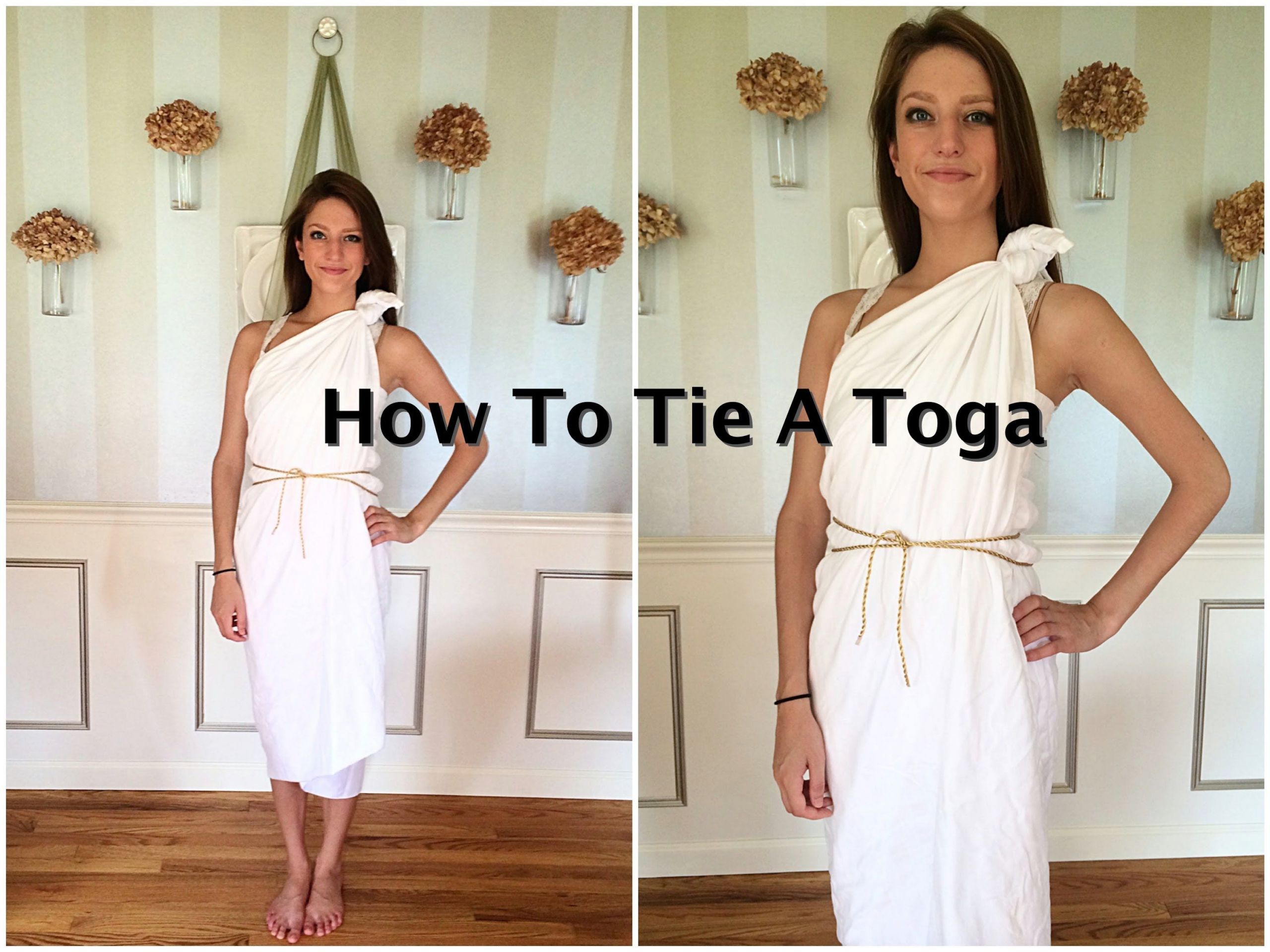 DIY Toga Costumes
 How To Tie A Toga Tutorial