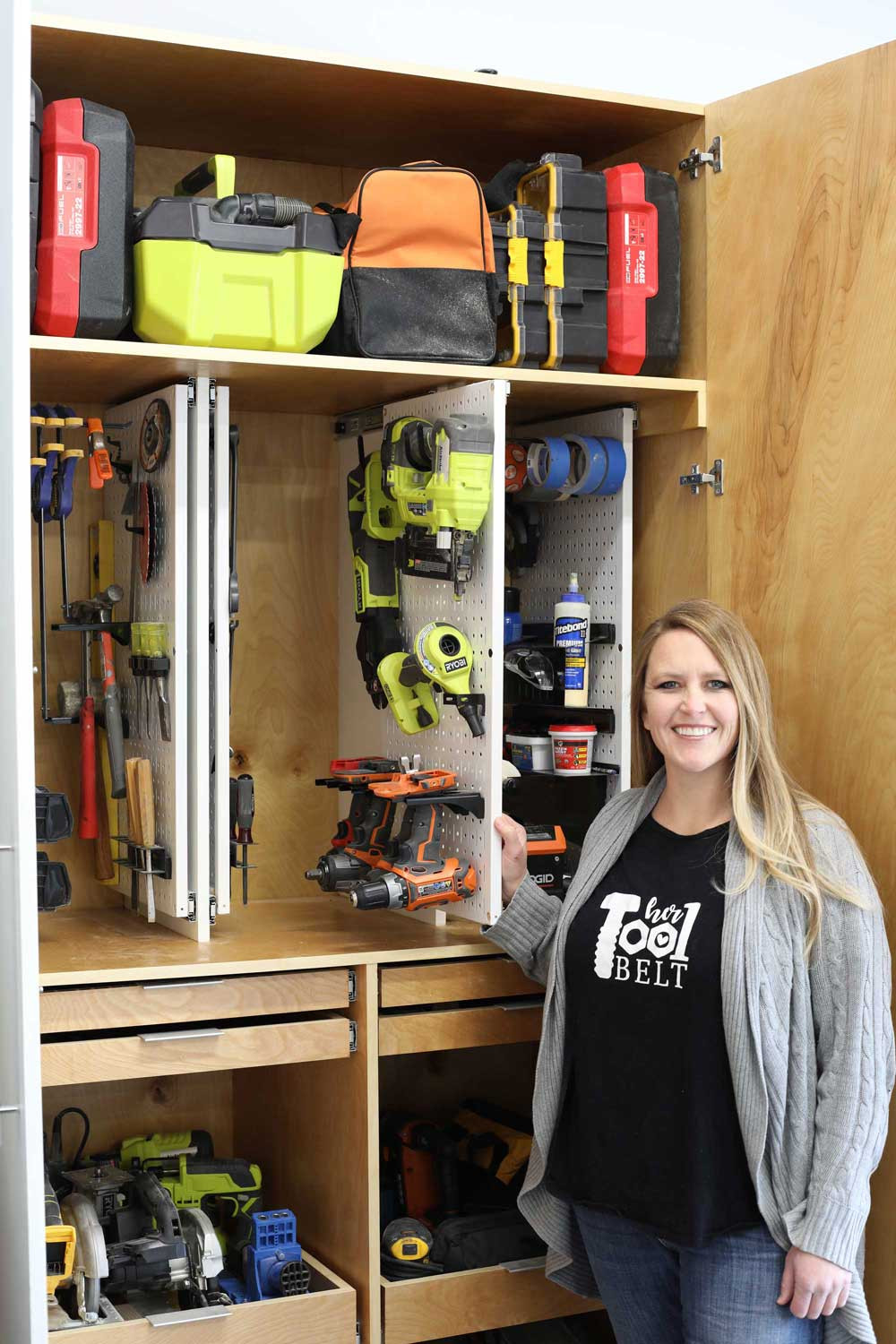 DIY Tool Organization
 Garage Hand Tool Storage Cabinet Plans Her Tool Belt