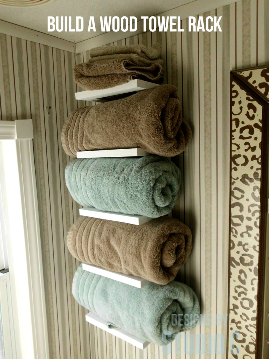 DIY Towel Racks
 Build a Wood Towel Rack – Designs by Studio C