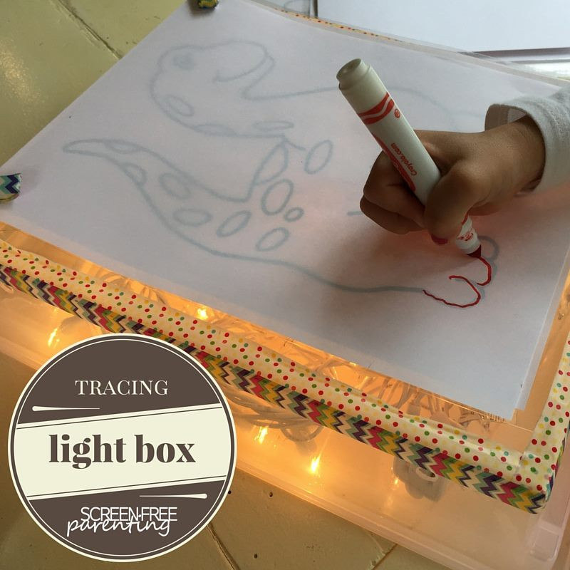 DIY Tracing Lightbox
 Screen Free Dinner Preparation What s Under My Kitchen