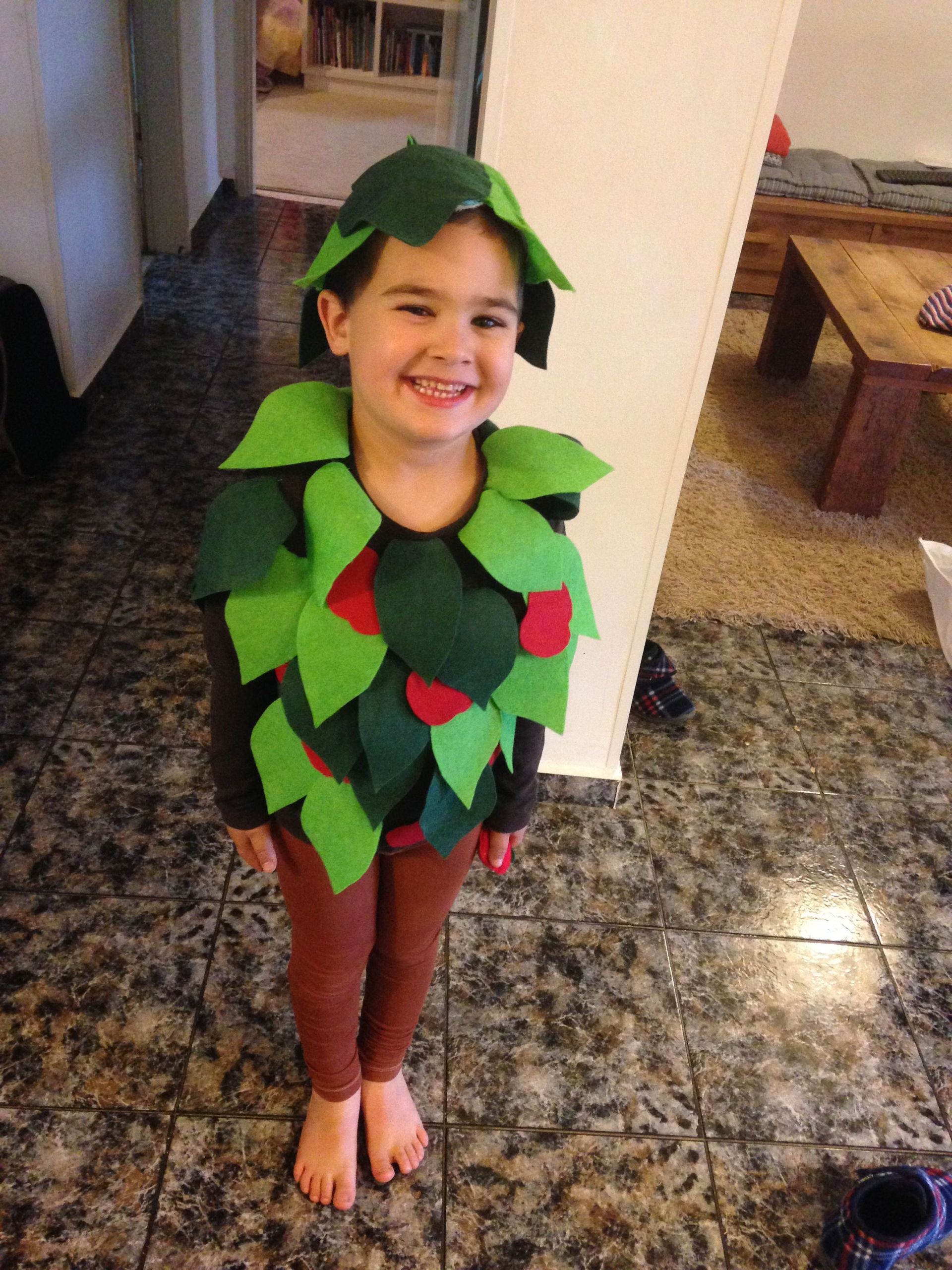 DIY Tree Costume
 Apple tree costume תחפושת עץ תפוחים diy apple tree