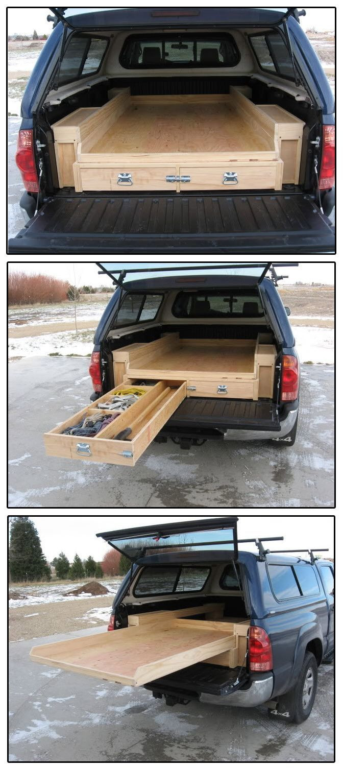 DIY Truck Bed Organizer
 55 best Creative DIY SUV & Truck Bed Storage images on