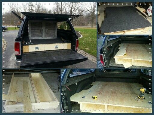 DIY Truck Bed Organizer
 Truck bed storage Dog kennels and Truck bed on Pinterest