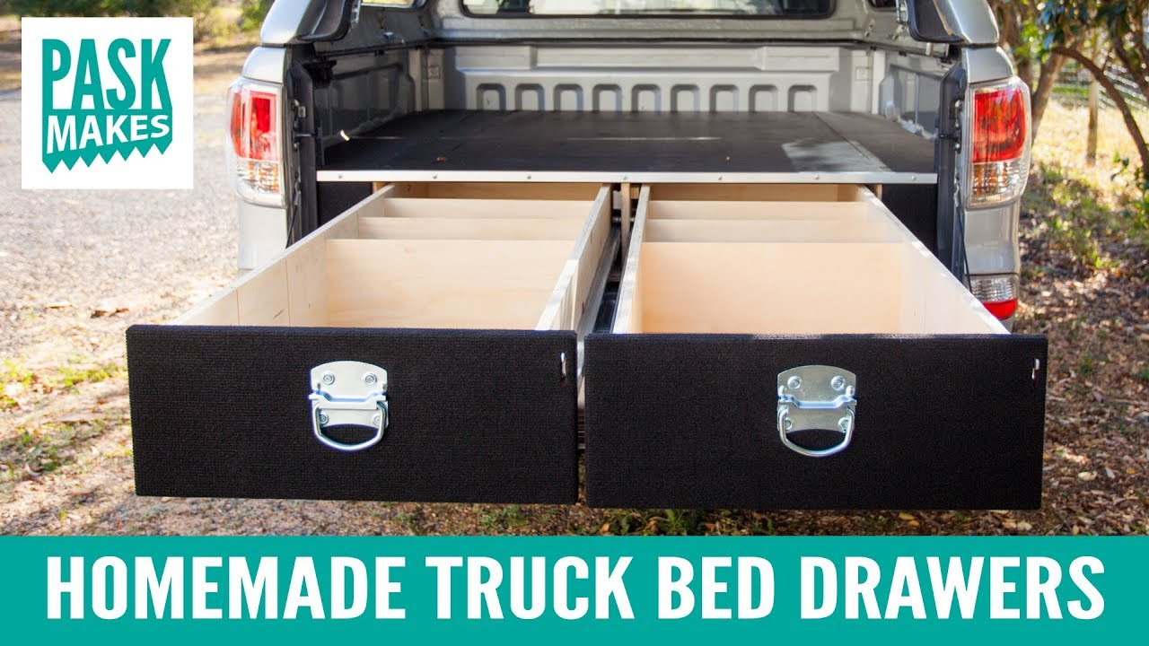 DIY Truck Bed Organizer
 Homemade Truck Bed Drawers