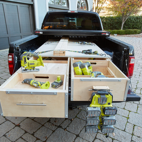 DIY Truck Bed Organizer
 Truck Bed Workstation RYOBI Nation Projects