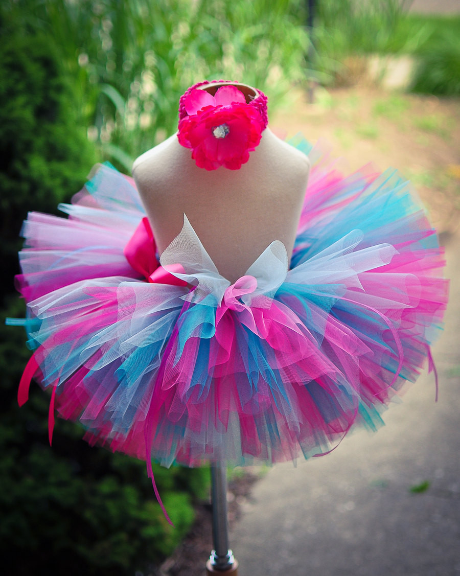 DIY Tutu Skirt For Toddler
 Pink Blue Tutu Skirt Baby Tutu Toddler Tutu by TrinitysTutus