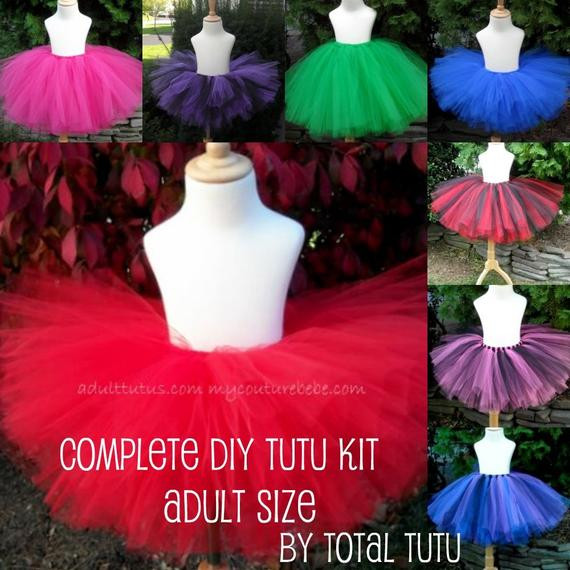 DIY Tutus For Adults
 Items similar to ADULT Make a Tutu Kit No Sew Choose