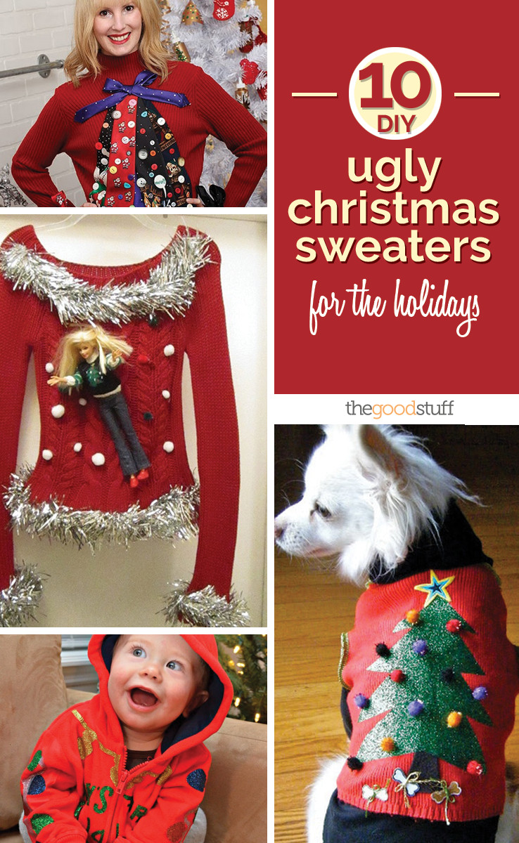 DIY Ugly Christmas Sweater
 10 DIY Ugly Christmas Sweaters for the Holidays thegoodstuff