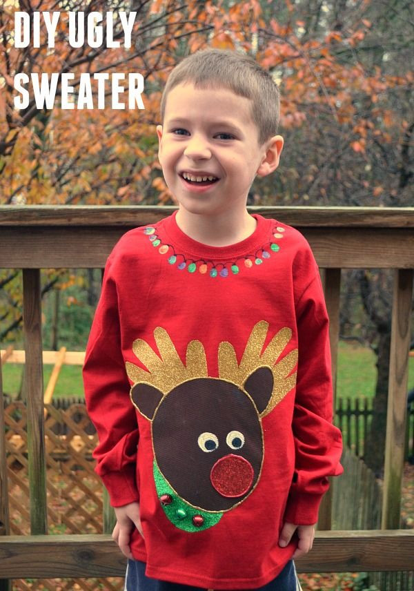 DIY Ugly Sweater For Kids
 Pin on Christmas Decor & Recipes