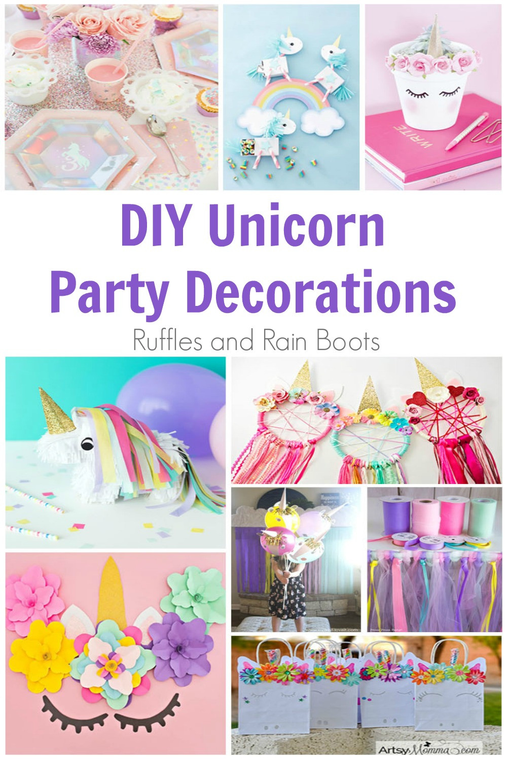 Diy Unicorn Party Ideas
 DIY Unicorn Party Decorations You Can Make Yourself