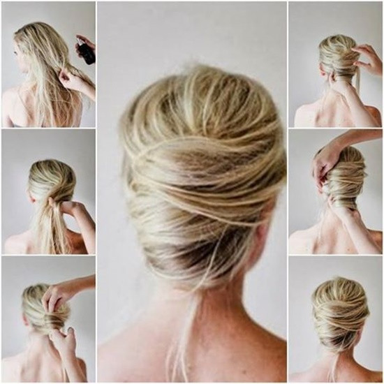 DIY Updo For Medium Length Hair
 Wonderful DIY Messy French Twist Hairstyle