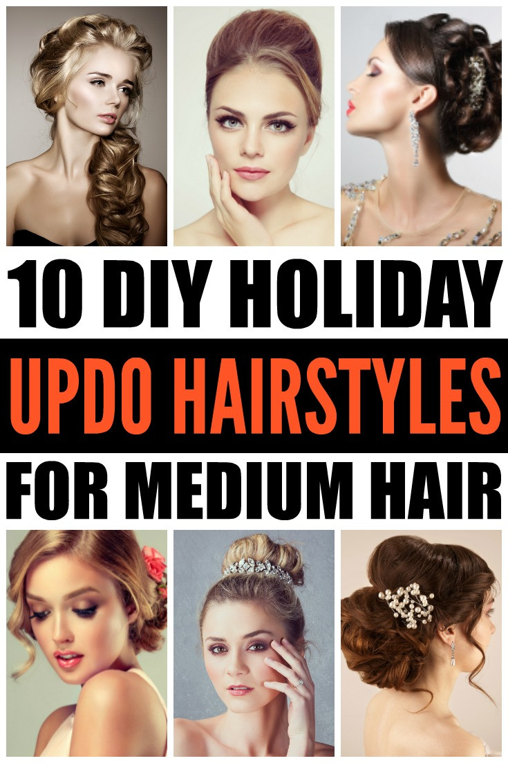 DIY Updo For Medium Length Hair
 DIY Updo Hairstyles 10 Holiday Hairstyles for Medium Hair