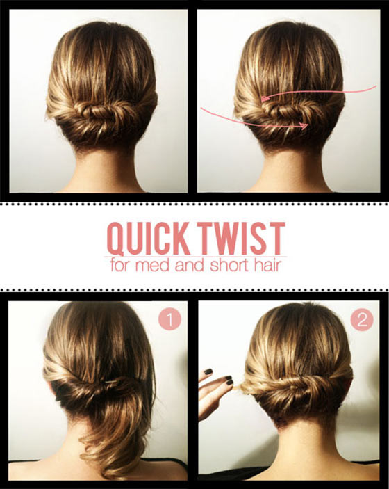 DIY Updos For Medium Length Hair
 40 Quick And Easy Updos For Medium Hair