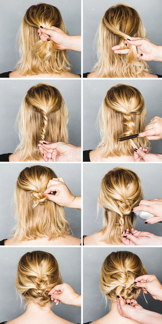 DIY Updos For Medium Length Hair
 40 Quick And Easy Updos For Medium Hair