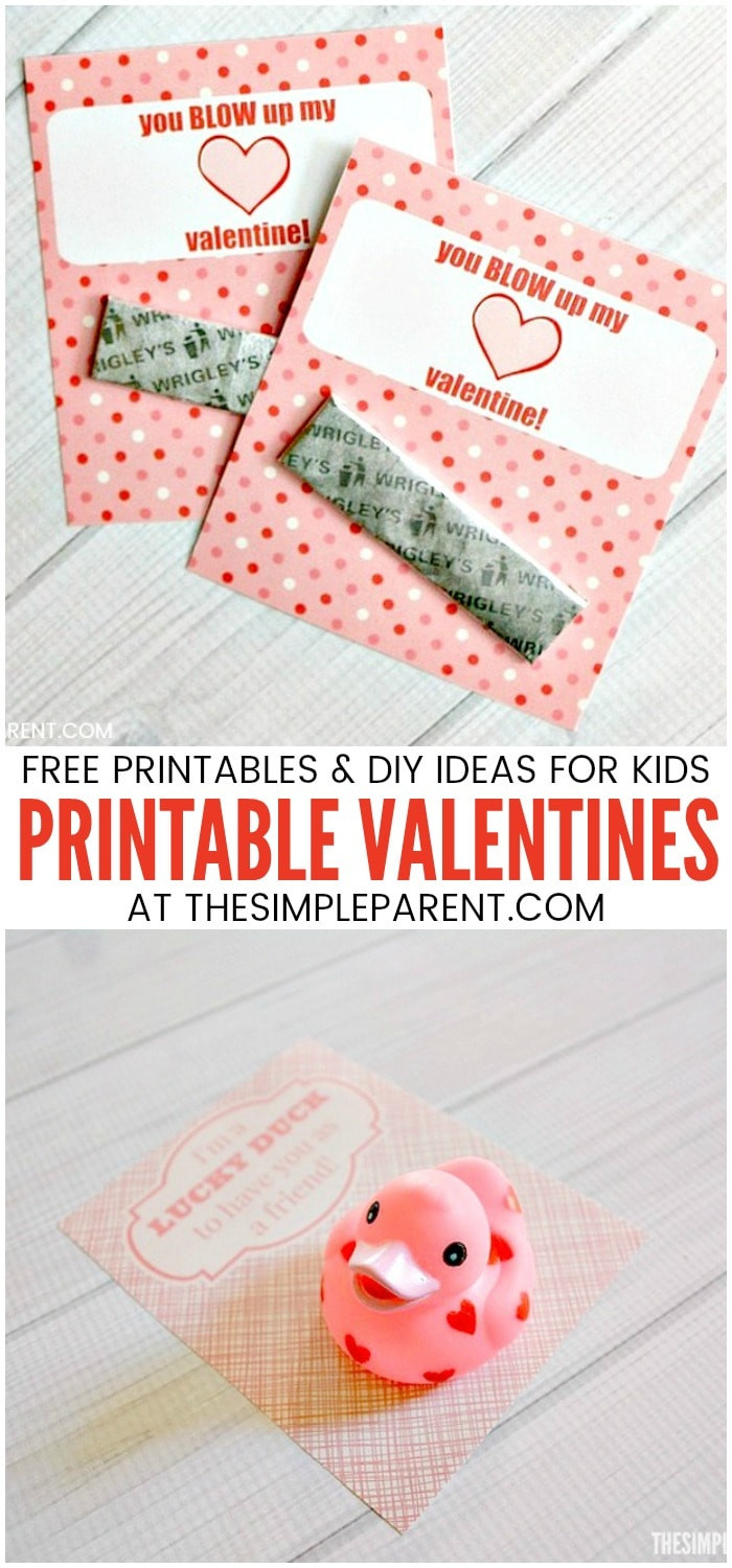 DIY Valentine Cards For Kids
 Printable Valentines & DIY Valentine Ideas for Kids • The