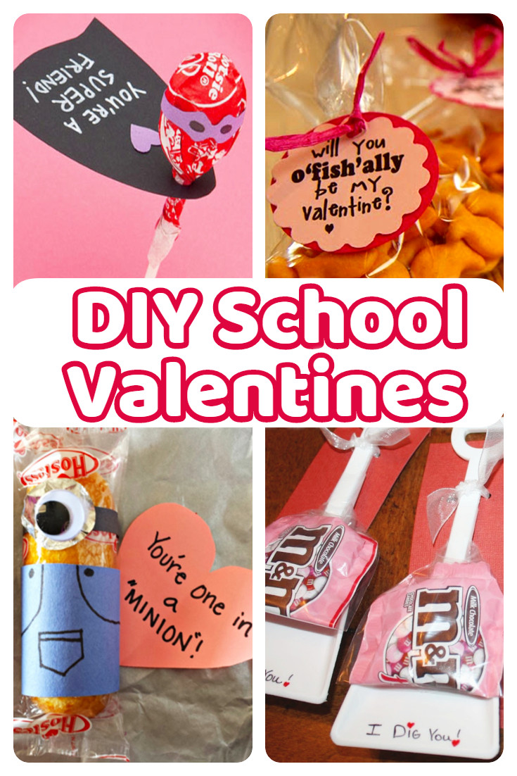 DIY Valentine Cards For Kids
 DIY School Valentine Cards for Classmates and Teachers
