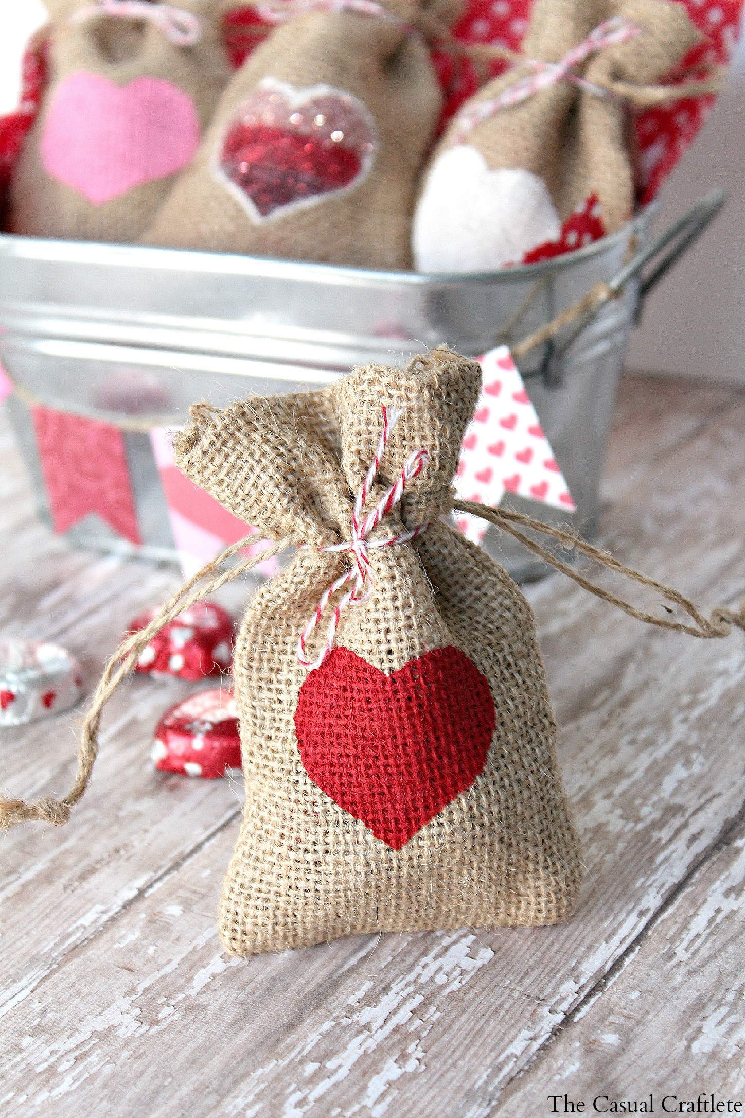 DIY Valentines Gift
 DIY Valentine s Day Burlap Gift Bags